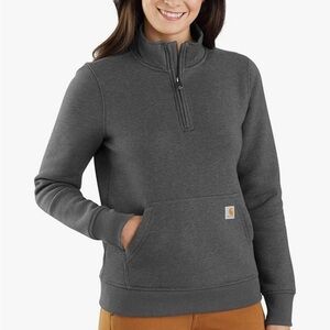 Carhartt Women's Gray Half-Zip Sweatshirt